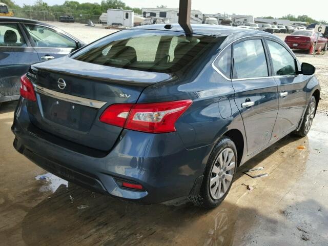 3N1AB7AP8HY239870 - 2017 NISSAN SENTRA S BLUE photo 4