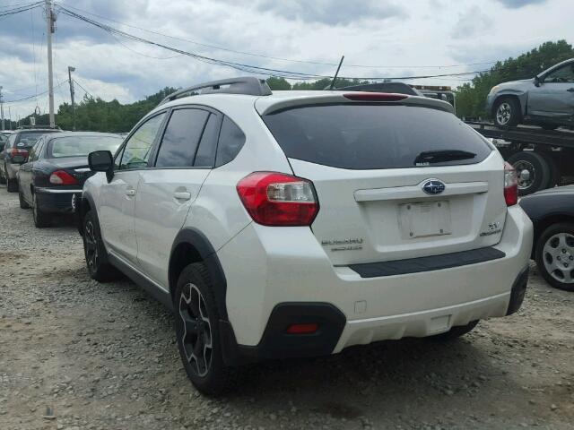 JF2GPAVC5E8286215 - 2014 SUBARU XV CROSSTR WHITE photo 3