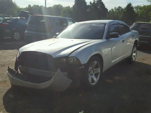 2C3CDXATXDH642329 - 2013 DODGE CHARGER PO SILVER photo 2