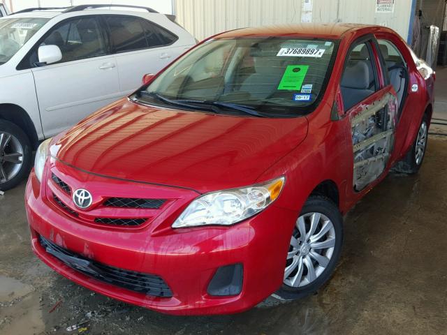 5YFBU4EE2CP042303 - 2012 TOYOTA COROLLA BA RED photo 2