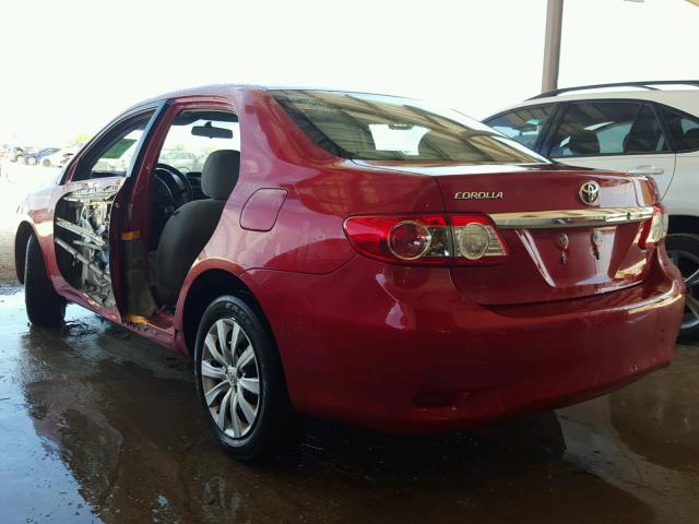 5YFBU4EE2CP042303 - 2012 TOYOTA COROLLA BA RED photo 3