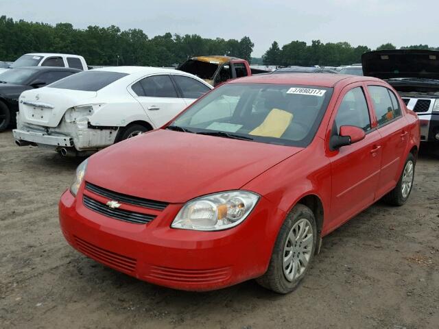 1G1AD5F55A7159655 - 2010 CHEVROLET COBALT 1LT RED photo 2