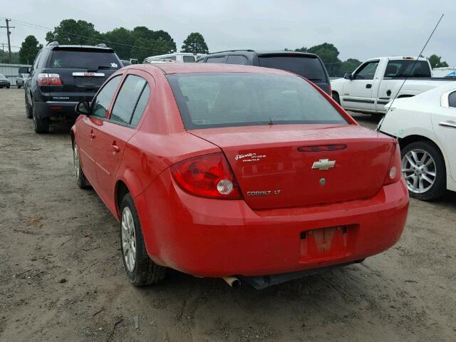 1G1AD5F55A7159655 - 2010 CHEVROLET COBALT 1LT RED photo 3