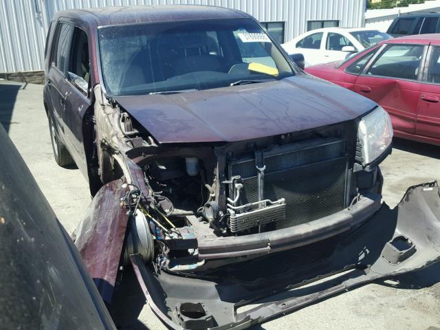 5FNYF4H20AB010156 - 2010 HONDA PILOT LX PURPLE photo 1