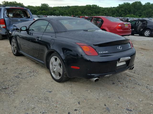 JTHFN48Y940055306 - 2004 LEXUS SC 430 BLACK photo 3