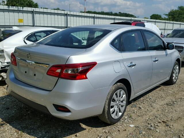 3N1AB7AP0HY327960 - 2017 NISSAN SENTRA S SILVER photo 4