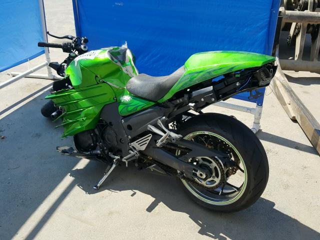 JKBZXNE13CA001102 - 2012 KAWASAKI ZX1400 EC GREEN photo 3