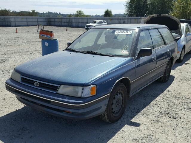 4S4BJ63C6M7923793 - 1991 SUBARU LEGACY L BLUE photo 2