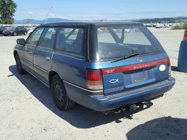 4S4BJ63C6M7923793 - 1991 SUBARU LEGACY L BLUE photo 3