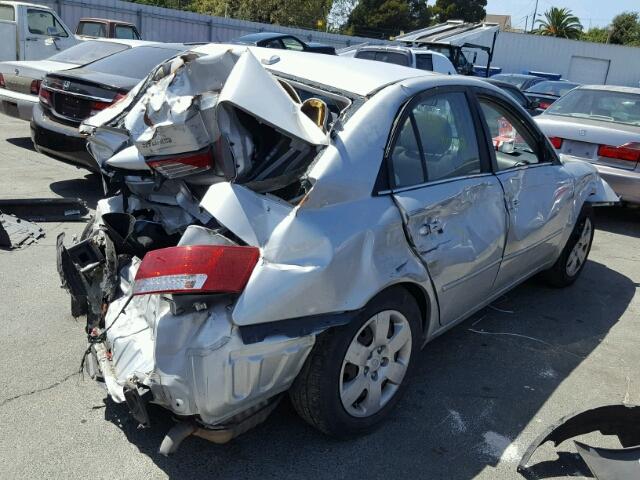 5NPET46C68H389604 - 2008 HYUNDAI SONATA GLS SILVER photo 4