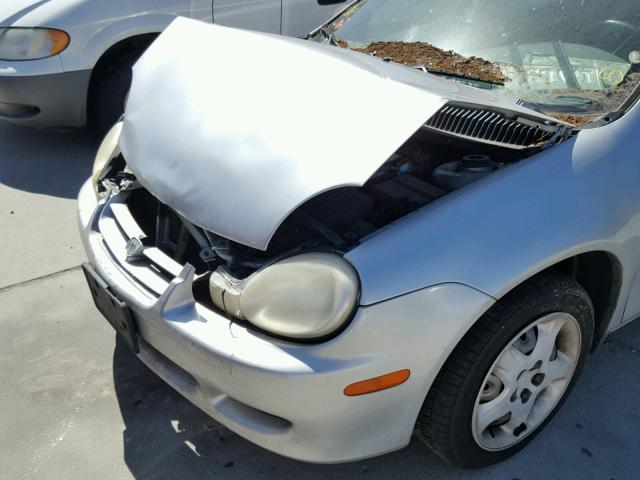 1B3ES46C72D630930 - 2002 DODGE NEON SE SILVER photo 9