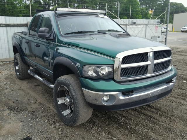3D7KU28D63G729626 - 2003 DODGE RAM 2500 S GREEN photo 1
