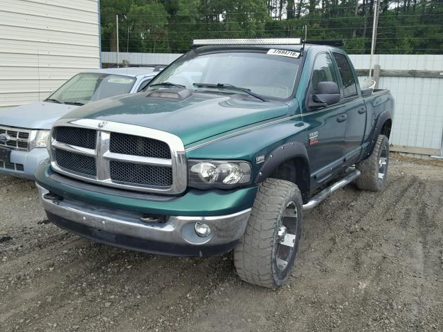 3D7KU28D63G729626 - 2003 DODGE RAM 2500 S GREEN photo 2