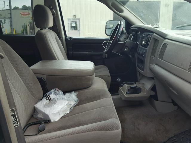 3D7KU28D63G729626 - 2003 DODGE RAM 2500 S GREEN photo 5