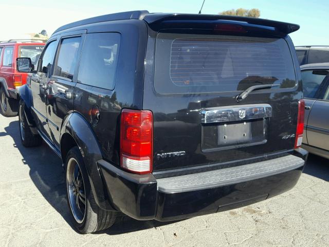 1D8GT28K07W662001 - 2007 DODGE NITRO SXT BLACK photo 3