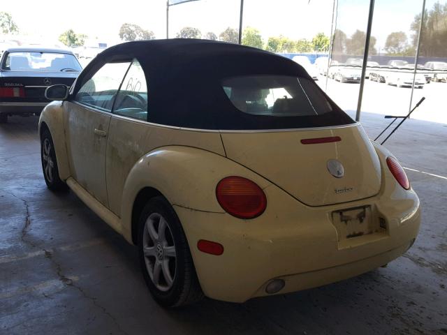 3VWCD21Y84M302427 - 2004 VOLKSWAGEN NEW BEETLE 黄色 照片 3