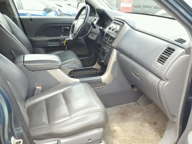 5FNYF18566B002787 - 2006 HONDA PILOT EX BLUE photo 5