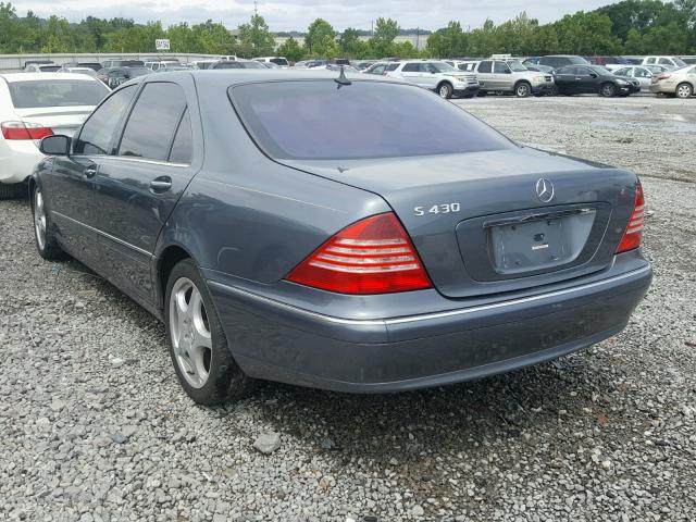WDBNG70J65A452943 - 2005 MERCEDES-BENZ S 430 GRAY photo 3