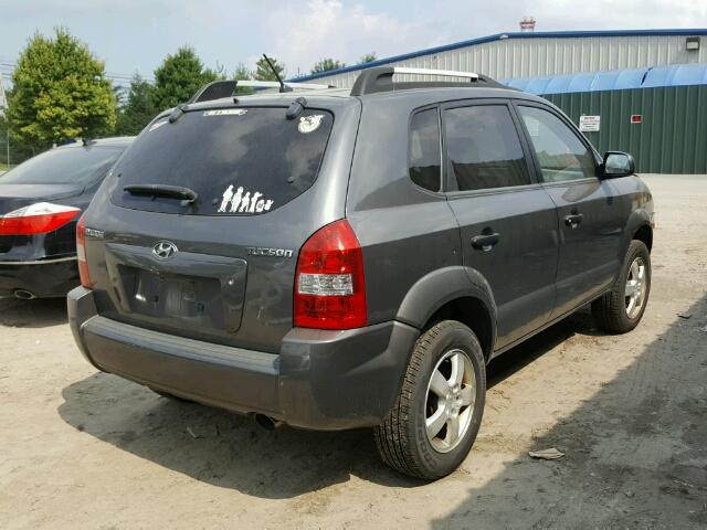 KM8JM12B28U712376 - 2008 HYUNDAI TUCSON GLS GRAY photo 4