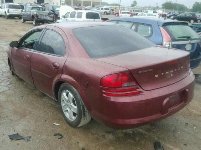 1B3EL46X32N288936 - 2002 DODGE STRATUS SE BURGUNDY photo 3