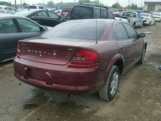 1B3EL46X32N288936 - 2002 DODGE STRATUS SE BURGUNDY photo 4