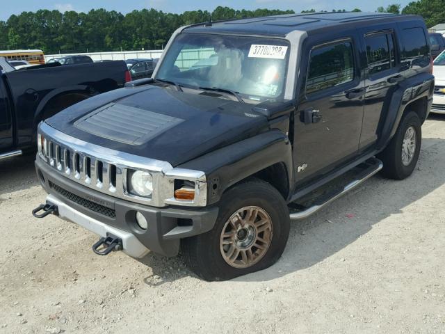 5GTEN13E698122664 - 2009 HUMMER H3 BLACK photo 2