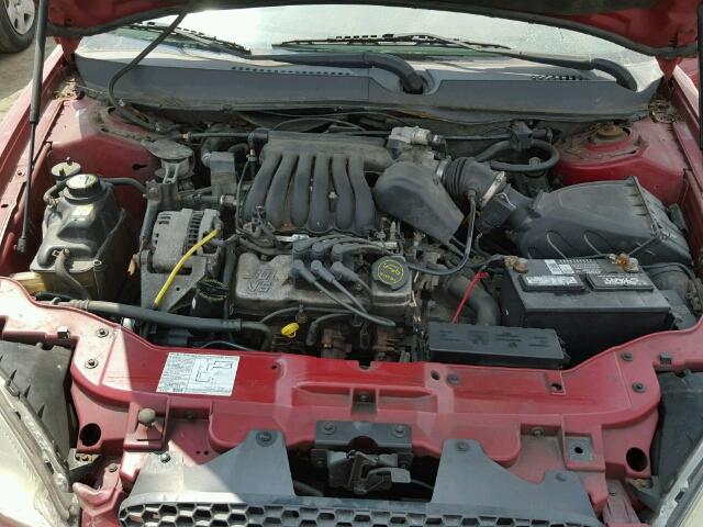 1FAFP53203G141958 - 2003 FORD TAURUS SE RED photo 7