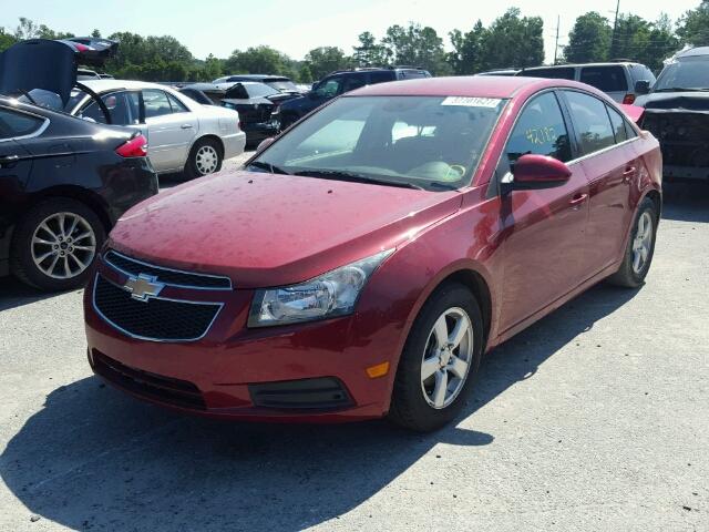 1G1PC5SB5E7204494 - 2014 CHEVROLET CRUZE RED photo 2