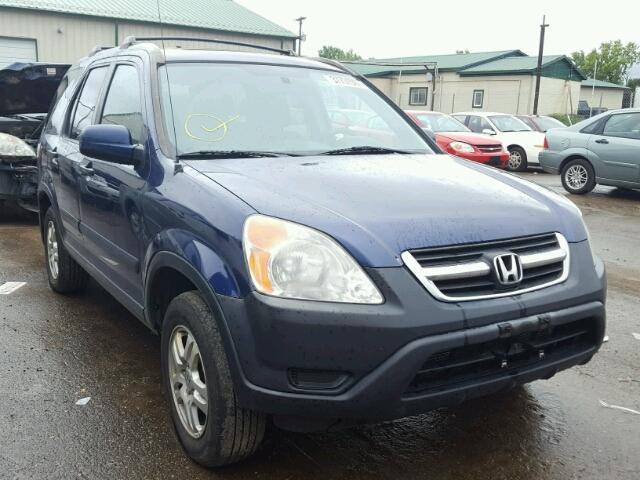 JHLRD78832C093244 - 2002 HONDA CR-V EX BLUE photo 1