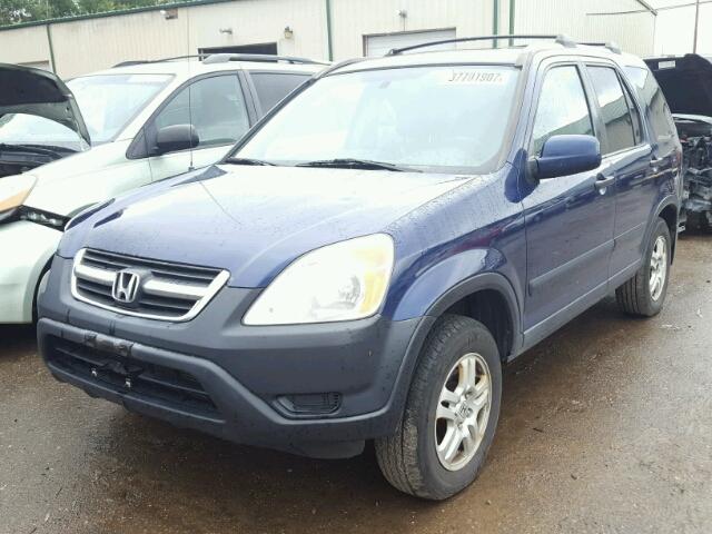 JHLRD78832C093244 - 2002 HONDA CR-V EX BLUE photo 2