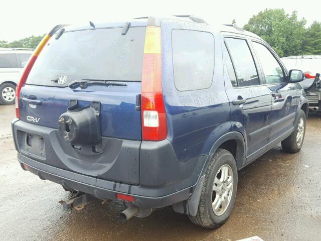 JHLRD78832C093244 - 2002 HONDA CR-V EX BLUE photo 4