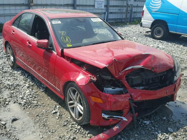 WDDGF8AB7ER303880 - 2014 MERCEDES-BENZ C 300 4MAT RED photo 1