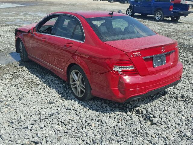 WDDGF8AB7ER303880 - 2014 MERCEDES-BENZ C 300 4MAT RED photo 3