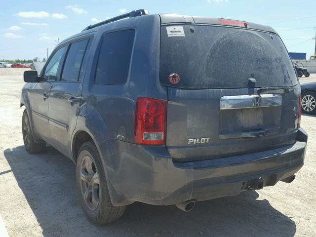 5FNYF4H7XDB006499 - 2013 HONDA PILOT EXLN GRAY photo 3