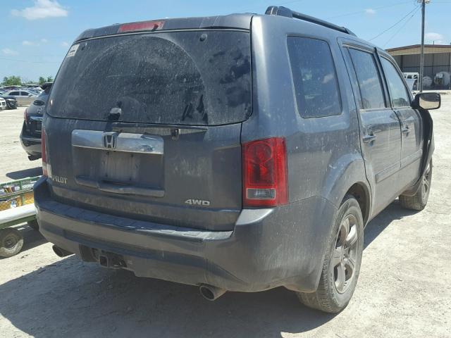 5FNYF4H7XDB006499 - 2013 HONDA PILOT EXLN GRAY photo 4