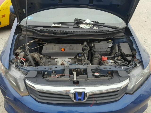 2HGFB2F55CH515029 - 2012 HONDA CIVIC LX BLUE photo 7