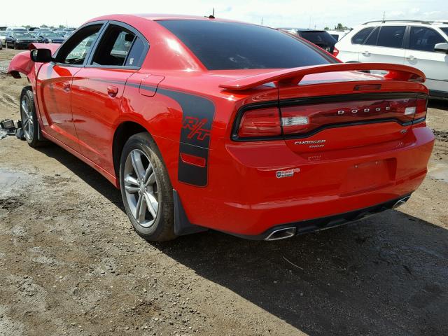 2C3CDXDT7DH717211 - 2013 DODGE CHARGER R/ RED photo 3