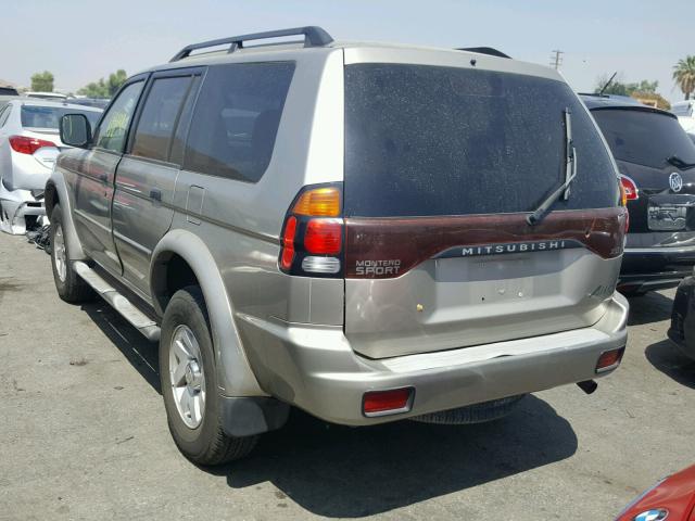 JA4MT31R83J009741 - 2003 MITSUBISHI MONTERO SP BEIGE photo 3