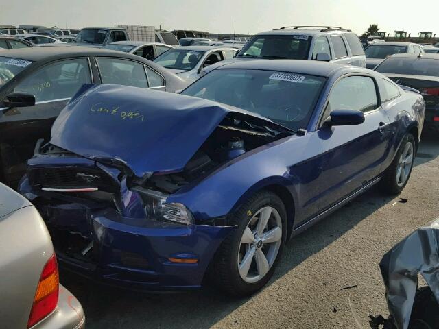 1ZVBP8AM6D5236341 - 2013 FORD MUSTANG BLUE photo 2