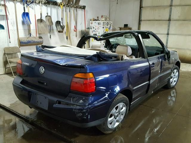 3VWDC21V32M811299 - 2002 VOLKSWAGEN CABRIO GLX 蓝色 照片 4
