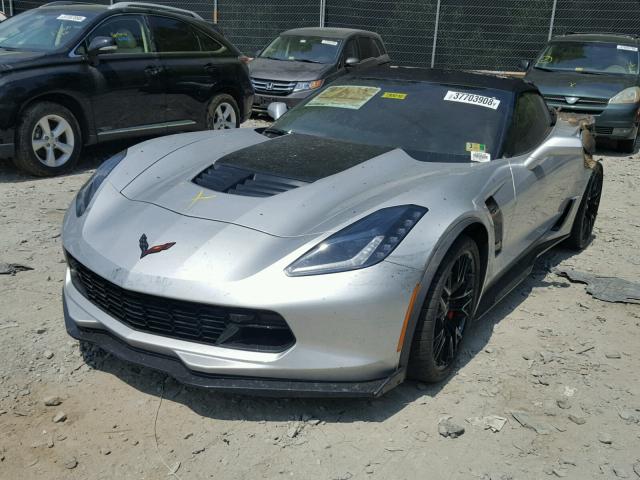 1G1YS3D60K5600674 - 2019 CHEVROLET CORVETTE Z SILVER photo 2