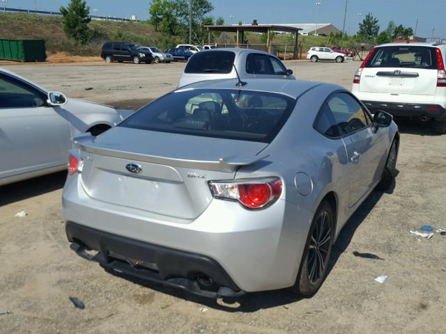 JF1ZCAC17D1611013 - 2013 SUBARU BRZ 2.0 LI SILVER photo 4