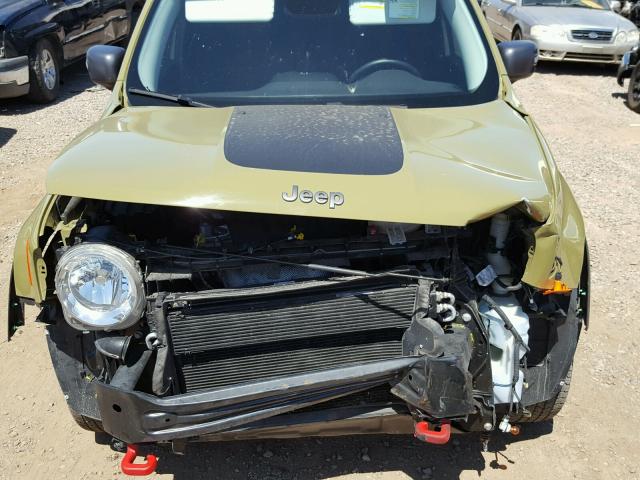 ZACCJBCT3FPB91573 - 2015 JEEP RENEGADE T GREEN photo 7