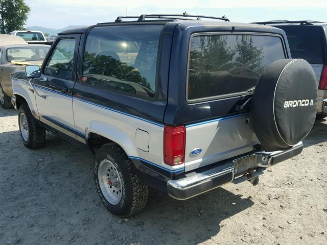 1FMCU14T7KUB49671 - 1989 FORD BRONCO II BLUE photo 3