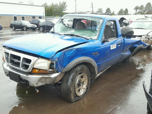 1FTZR11V8XTA32636 - 1999 FORD RANGER BLUE photo 2