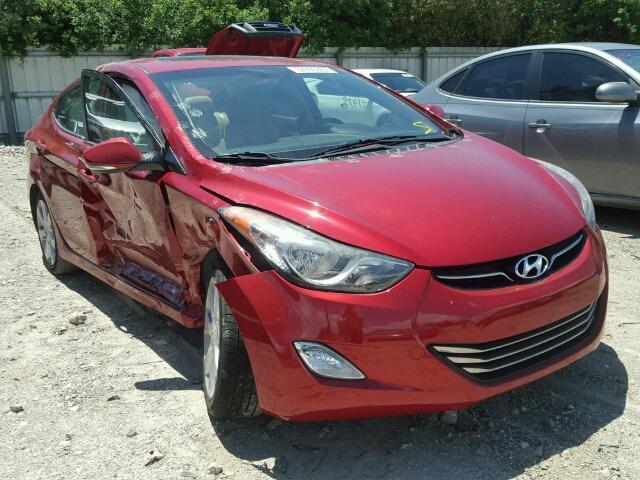 KMHDH4AE7DU741056 - 2013 HYUNDAI ELANTRA GL RED photo 1