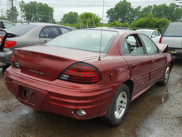 1G2NF52T9YC548036 - 2000 PONTIAC GRAND AM S Tünd qırmızı foto 4