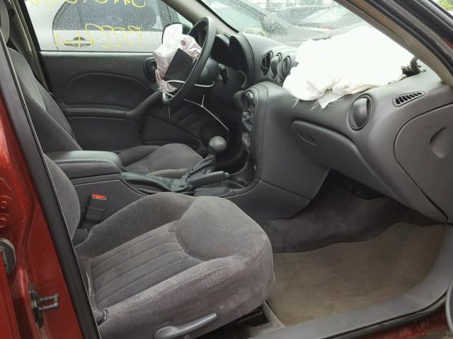 1G2NF52T9YC548036 - 2000 PONTIAC GRAND AM S Tünd qırmızı foto 5