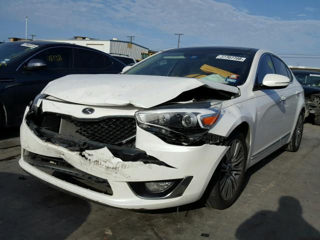 KNALN4D72E5139258 - 2014 KIA CADENZA PR WHITE photo 2