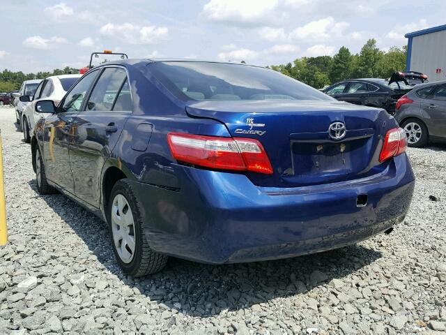 4T1BE46K29U390837 - 2009 TOYOTA CAMRY BASE BLUE photo 3